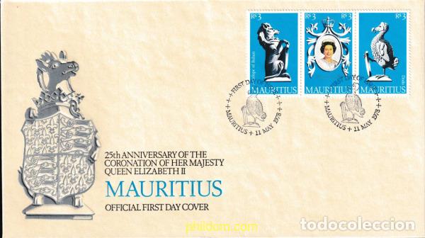 Sellos: 557716 MNH MAURICIO 1978 25 ANIVERSARIO DE LA CORONACION DE ISABEL II