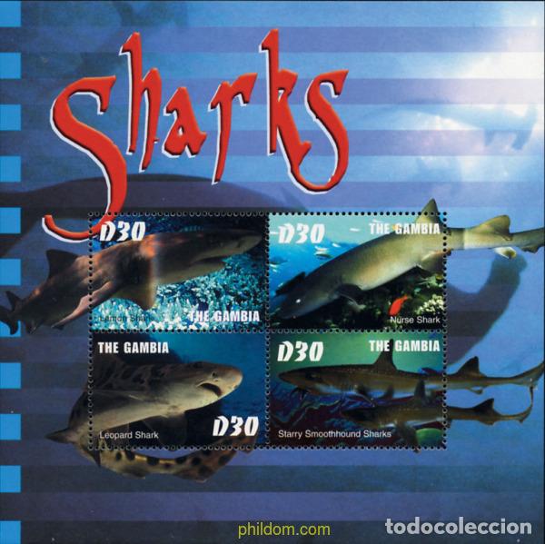 Sellos: 211057 MNH GAMBIA 2004 TIBURONES