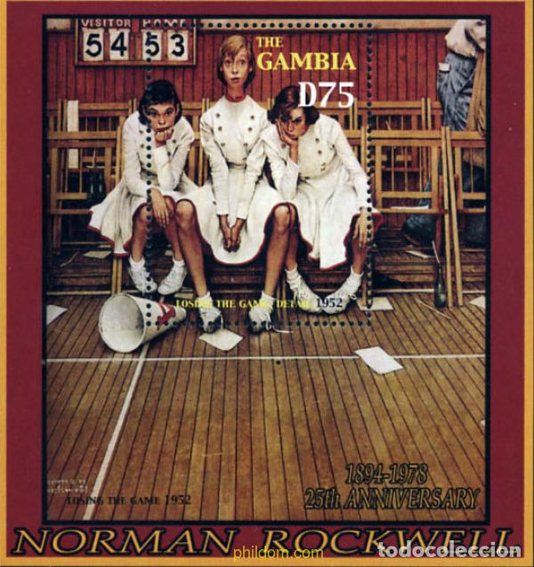 Sellos: 154024 MNH GAMBIA 2004 25 ANIVERSARIO DE LA MUERTE DE NORMAN ROCKWELL