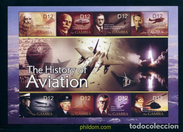 Sellos: 371115 MNH GAMBIA 2004 HISTORIA DE LA AVIACION