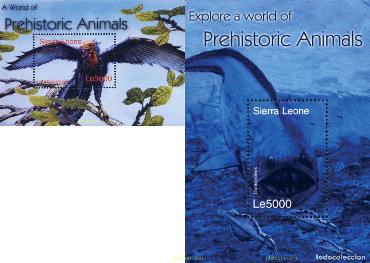 Sellos: 155021 MNH SIERRA LEONA 2004 FAUNA PREHISTORICA