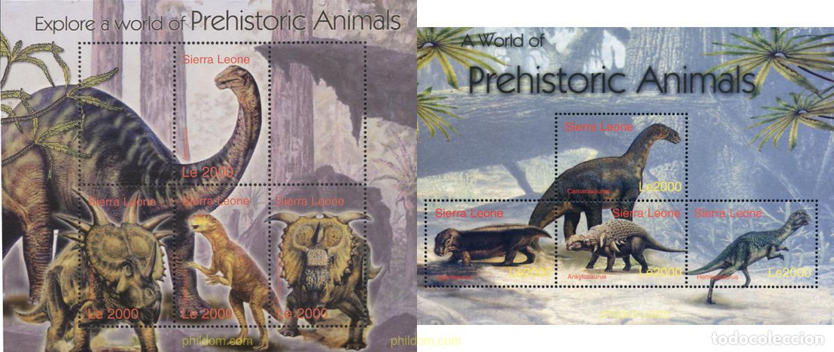Sellos: 239937 MNH SIERRA LEONA 2004 FAUNA PREHISTORICA