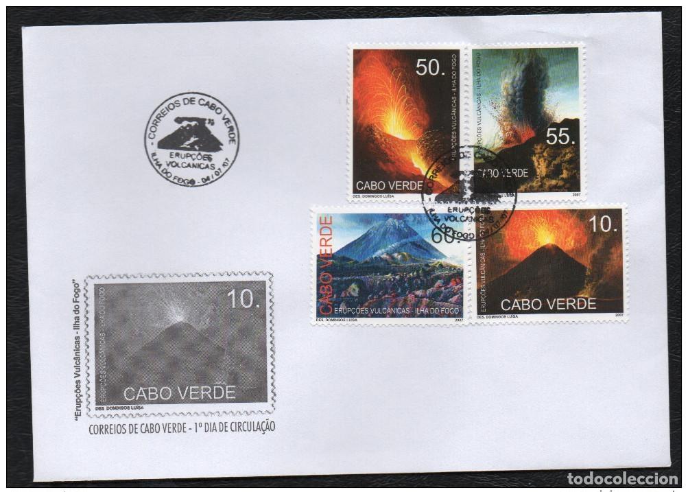 Sellos: Cabo Verde 2007 - Erupciones volc&aacute;nicas de Ilha do Fogo Vulc&atilde;o Volcans 4 val. FDC