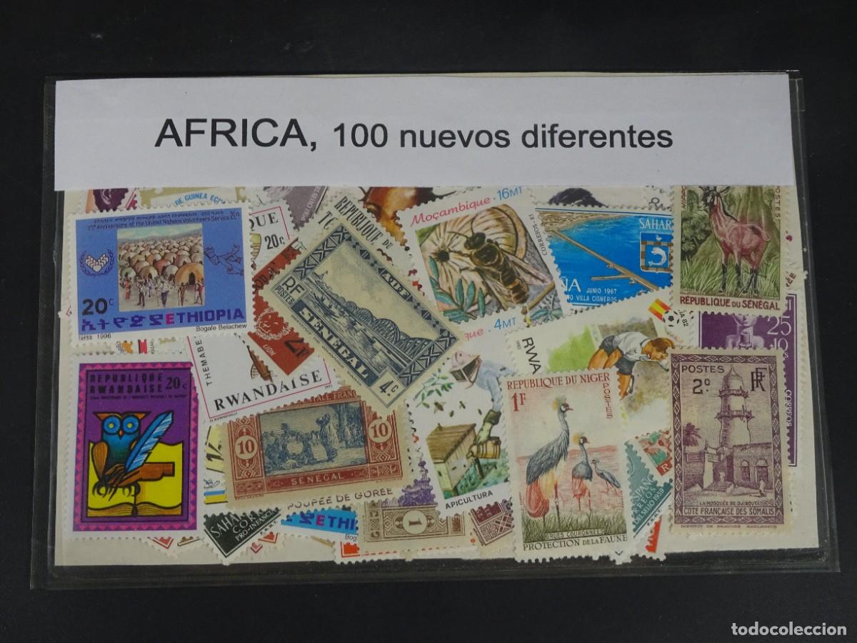 Sellos: LOTE SELLOS &Aacute;FRICA , NUEVOS 100 DIFERENTES , VER FOTOS