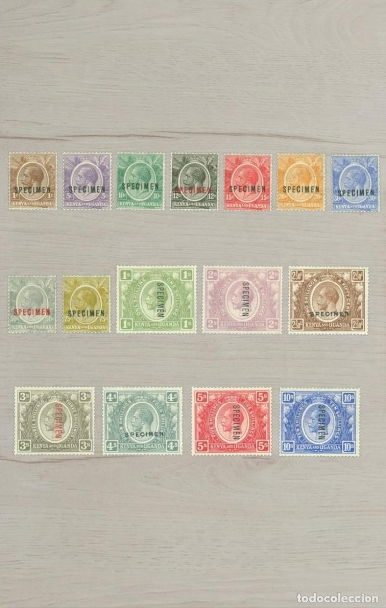 Sellos: Kenya Uganda & Tanganyika 1922 King George V COMPLETE Definitive Selection &rdquo;SPECIMEN&rdquo; Overprints Min