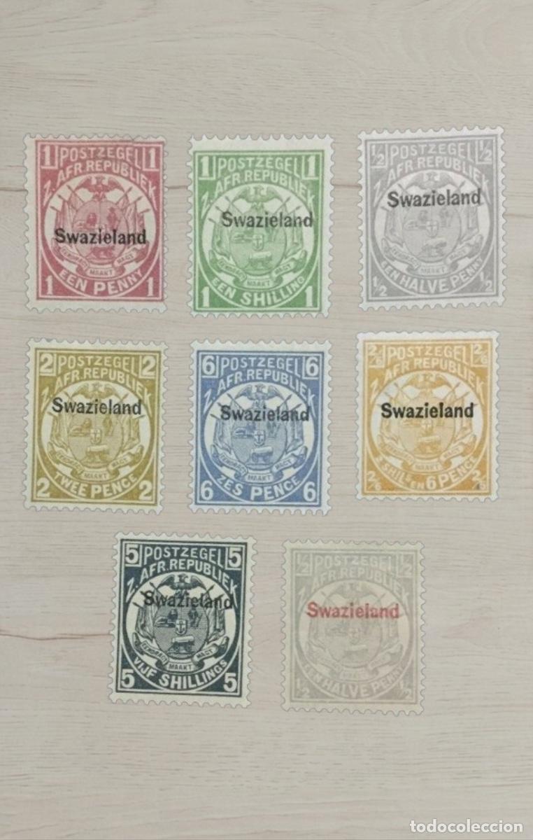 Sellos: Swaziland 1889 ZAR Transvaal Overprint Stamp Selection Incl 5s High Value MNH