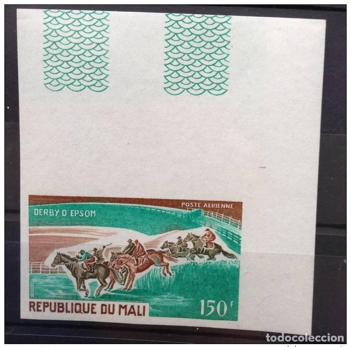Sellos: Mali 1971 Horses Pferde Epsom Derby BDF SIN CORDONES E IMPERF