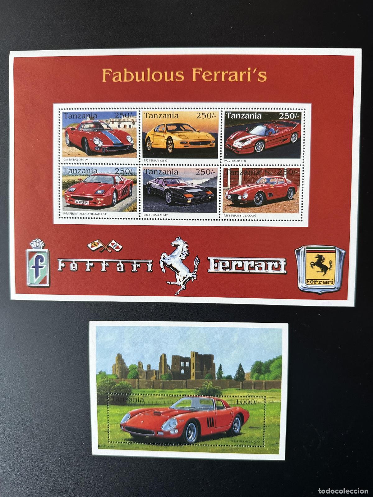 Sellos: Tanzania 1996 Mi. 2435 - 2440 Bl. 335 Ferrari Sport Cars F50 456 GT
