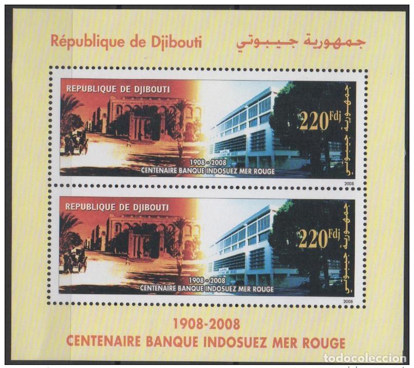 Sellos: Yibuti 2008 Centenary Block Bank Indosuez Red Sea 1908-2008 Mi. Volumen 163