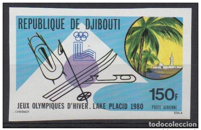 Sellos: Yibuti 1980 IMPERF ND Mi. 265 Juegos Ol&iacute;mpicos de Invierno Lake Placid Ski