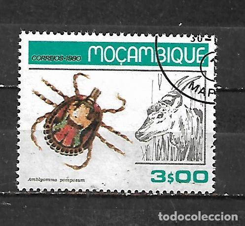 Sellos: 1980: MOZAMBIQUE Los animales y sus garrapatas - Dura estrella - eland com&uacute;n (CTO)