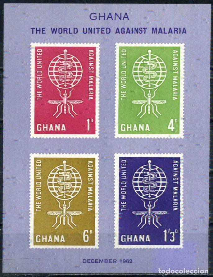 Sellos: Ghana 1962 - Lucha contra la malaria - Hoja bloque sin dentar