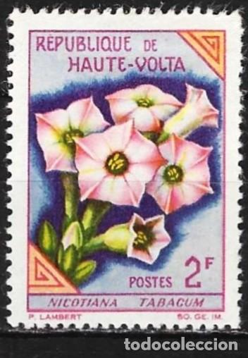 Sellos: Alto Volta 1963 - Mi 123 - YT 116 - Flores - MH*