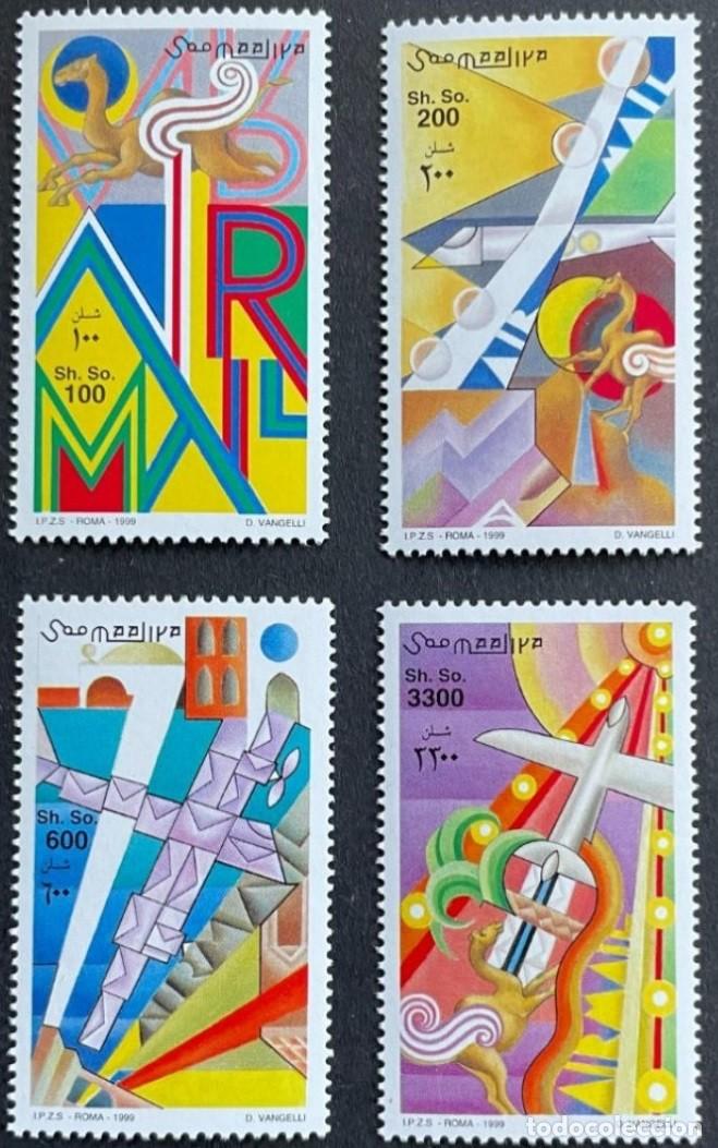 Sellos: SOMALIA 1999 SERIE 4 STAMPS MNH CORREO AEREO AIRMAIL AVIONES PLANES AVIACION CAMELLOS CAMELS