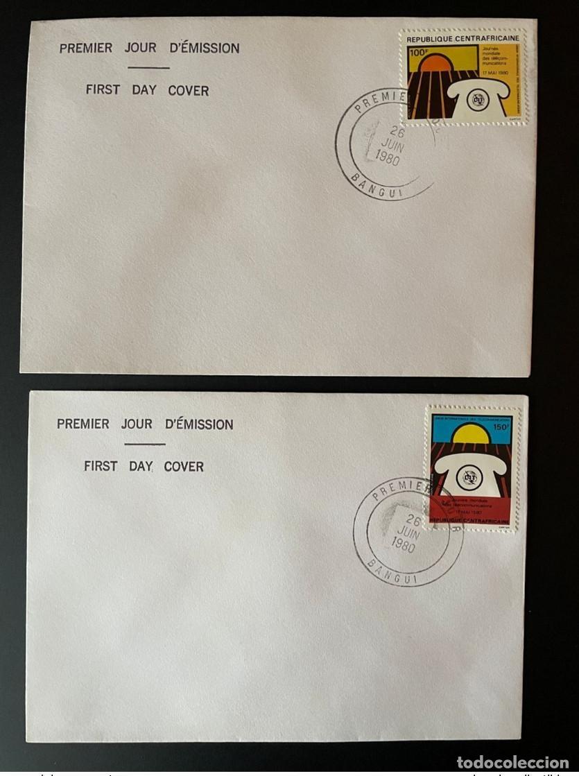 Sellos: &Aacute;frica Central 1980 Mi. 677 - 678 FDC D&iacute;a Mundial de las Telecomunicaciones