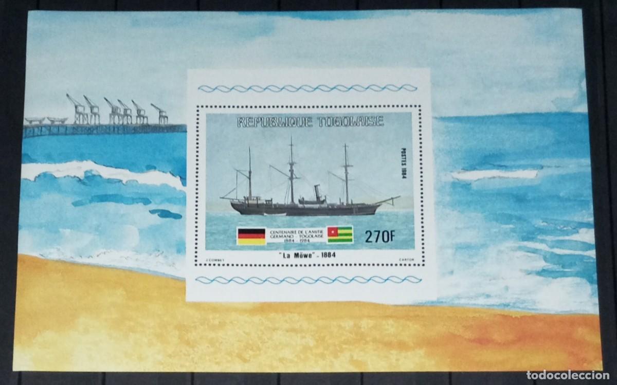 Sellos: TOGO 1984 SHEET MNH CENTENARIO DE LA AMISTAD GERMANO-TOGOLESA BARCOS SHIPS BOATS BATEAUX