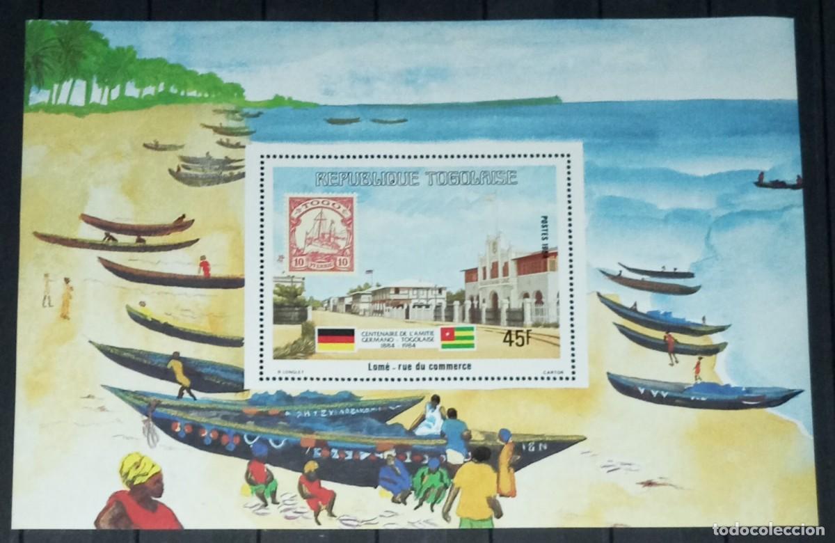 Sellos: TOGO 1984 SHEET MNH CENTENARIO DE LA AMISTAD GERMANO-TOGOLESA BARCOS SHIPS BOATS BATEAUX