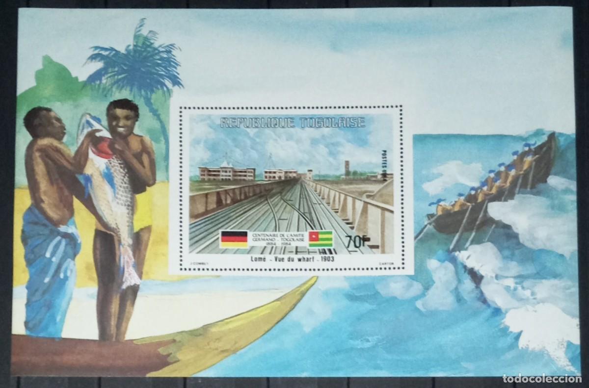 Sellos: TOGO 1984 SHEET MNH CENTENARIO DE LA AMISTAD GERMANO-TOGOLESA BARCOS SHIPS BOATS BATEAUX