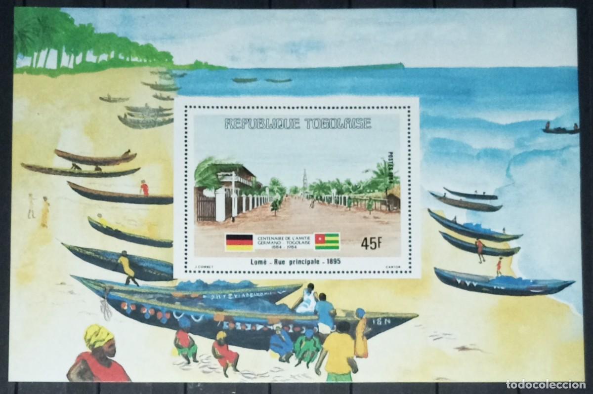 Sellos: TOGO 1984 SHEET MNH CENTENARIO DE LA AMISTAD GERMANO-TOGOLESA BARCOS SHIPS BOATS BATEAUX
