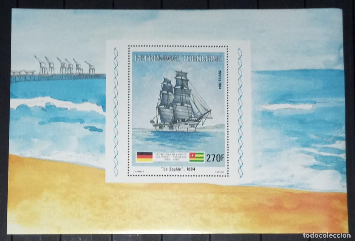 Sellos: TOGO 1984 SHEET MNH CENTENARIO DE LA AMISTAD GERMANO-TOGOLESA BARCOS SHIPS BOATS BATEAUX