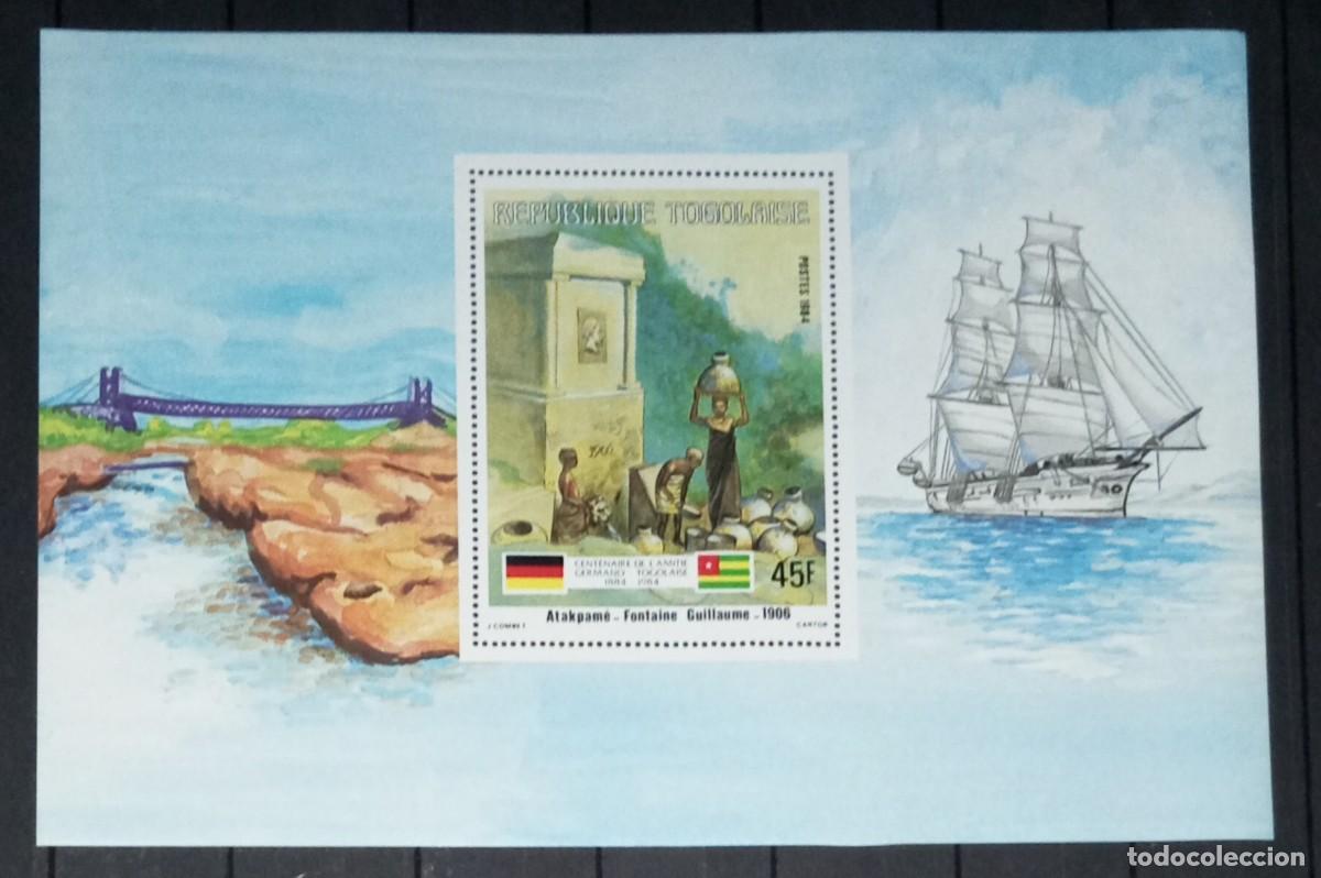 Sellos: TOGO 1984 SHEET MNH CENTENARIO DE LA AMISTAD GERMANO-TOGOLESA BARCOS SHIPS BOATS BATEAUX PUENTES