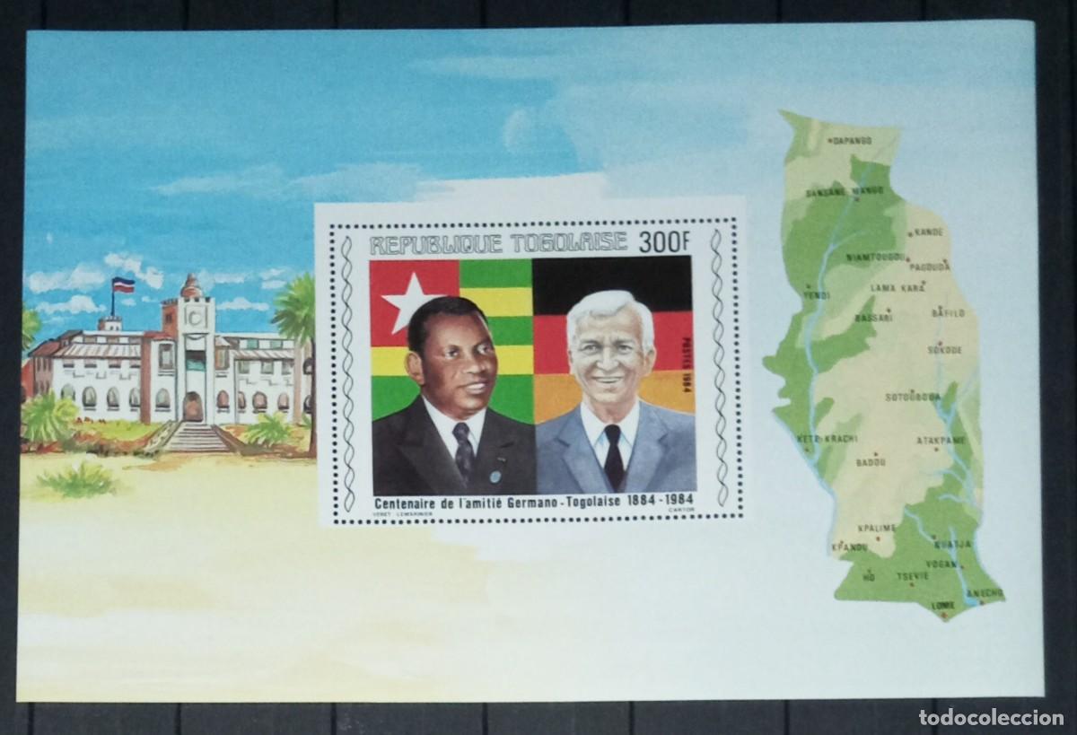 Sellos: TOGO 1984 SHEET MNH CENTENARIO DE LA AMISTAD GERMANO-TOGOLESA GERMAN-TOGOLEAN FRIENDSHIP
