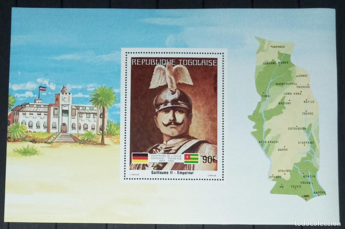 Sellos: TOGO 1984 SHEET MNH CENTENARIO DE LA AMISTAD GERMANO-TOGOLESA EMPERADOR GUILLERMO II GUILLAUME II
