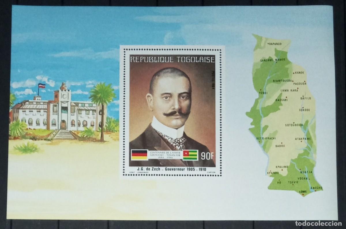 Sellos: TOGO 1984 SHEET MNH CENTENARIO DE LA AMISTAD GERMANO-TOGOLESA GOBERNADOR JULIUS GRAF VON ZECH