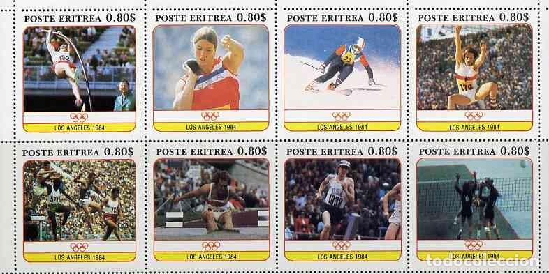 Sellos: ERITREA 1984 SHEET MNH LOS ANGELES OLYMPIC GAMES JUEGOS OLIMPICOS JEUX OLYMPIQUES SPORTS DEPORTES