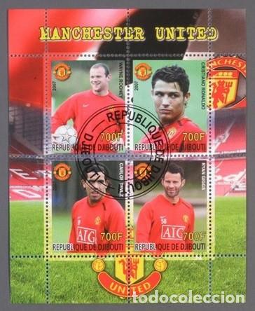 Sellos: DJIBOUTI 2007 SHEET USED MNH MANCHESTER UNITED FUTBOL FOOTBALL SOCCER FUSSBALL SPORTS DEPORTES
