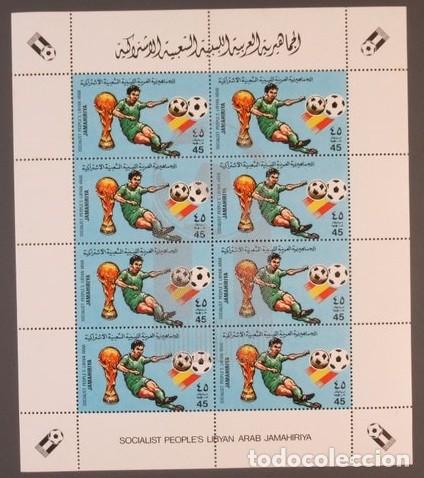 Sellos: LIBIA LIBYA 1982 SHEET MNH FUTBOL MUNDIAL ESPA&Ntilde;A 82 SPAIN WORLD CUP FOOTBALL SOCCER SPORTS DEPORTES