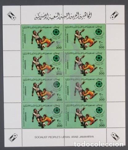 Sellos: LIBIA LIBYA 1982 SHEET MNH FUTBOL MUNDIAL ESPA&Ntilde;A 82 SPAIN WORLD CUP FOOTBALL SOCCER SPORTS DEPORTES