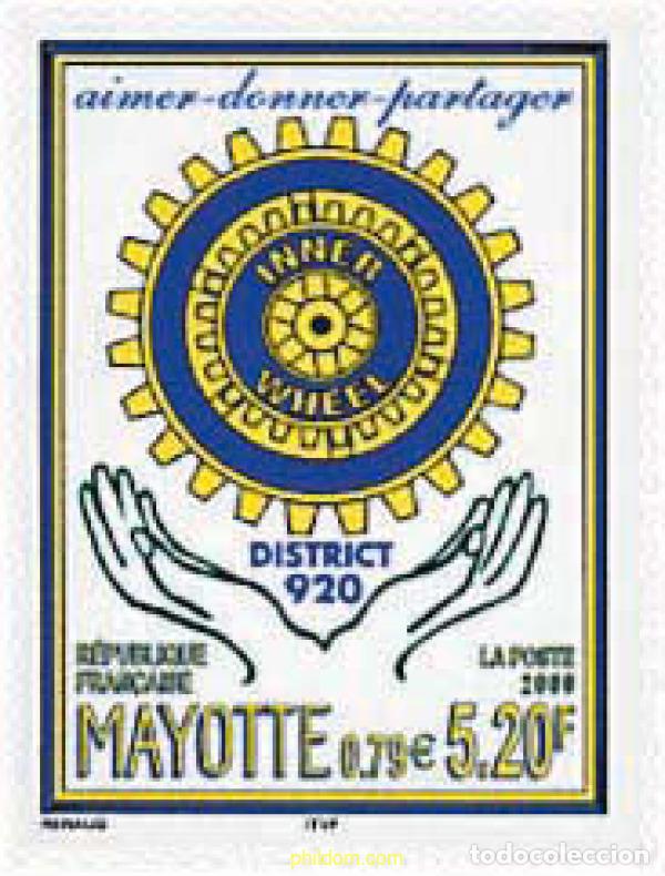 Sellos: 67961 MNH MAYOTTE 2000 DISTRITO 920 DEL RORARY CLUB