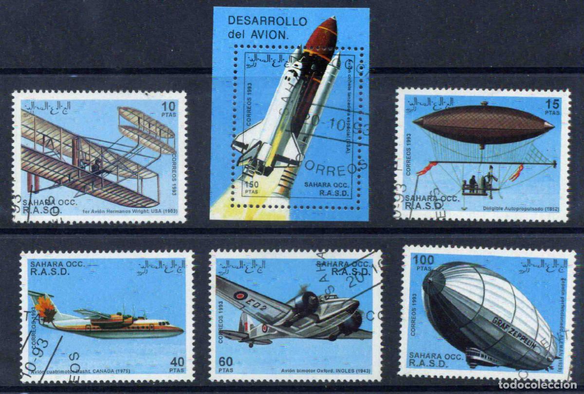 Sellos: RASD - Sahara Occ. 1993 Desarrollo del avi&oacute;n
