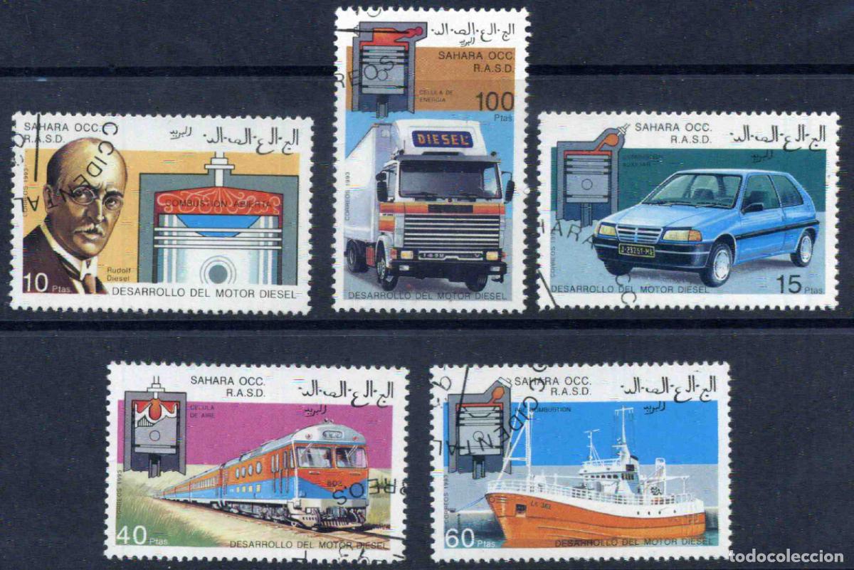 Sellos: RASD - Sahara Occ. - Rep&uacute;blica Saharaui - 1993 Desarrollo del motor diesel