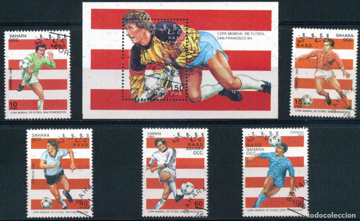 Sellos: RASD - Sahara Occ. 1993 Mundial de f&uacute;tbol 1994 EEUU