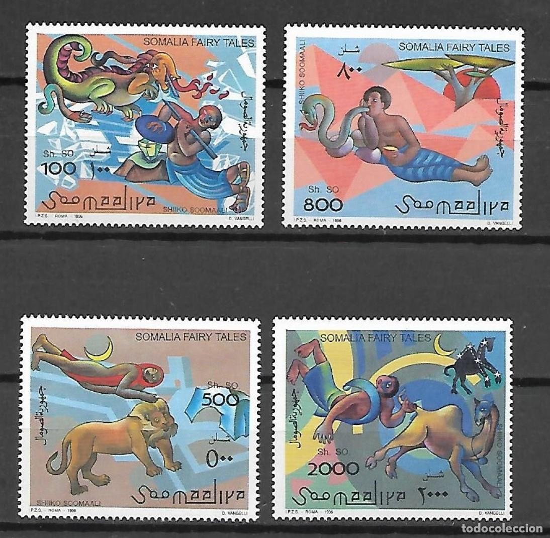 Sellos: SOMALIA 1996 SERIE 4 STAMPS MNH FAIRY TALES FABULAS CONTOS CUENTOS ANIMACION ANIMATION