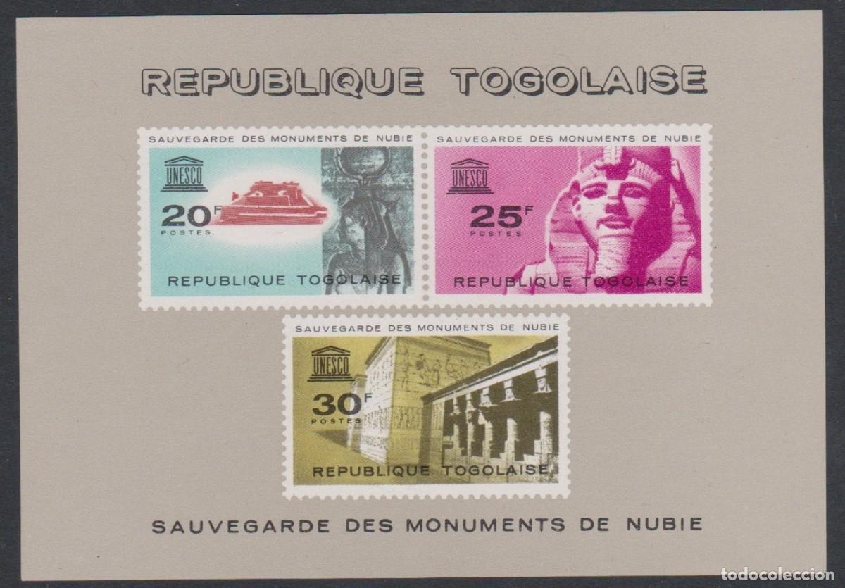 Sellos: TOGO 1964 SHEET MNH PRESERVACION DE LOS MONUMENTOS NUBIOS NUBIAN MONUMENTS PRESERVATION