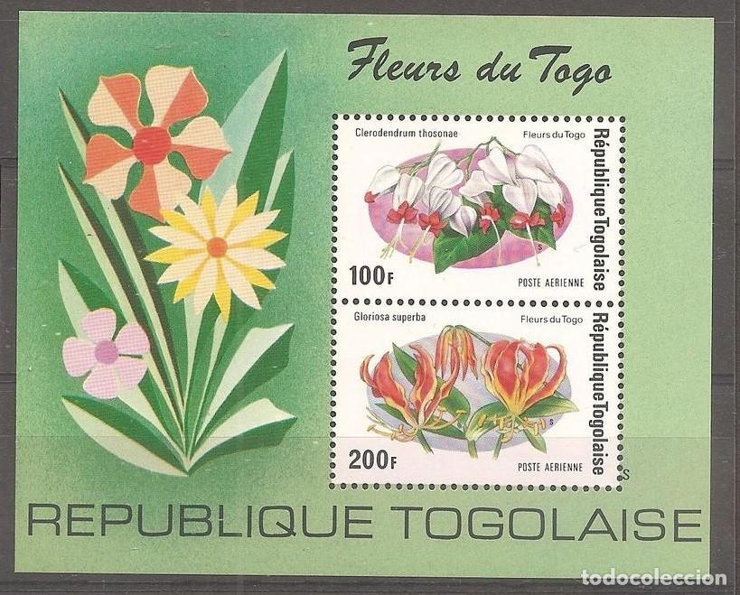 Sellos: TOGO 1975 SHEET MNH FLORES FLOWERS FLEURS FIORI BLUMEN