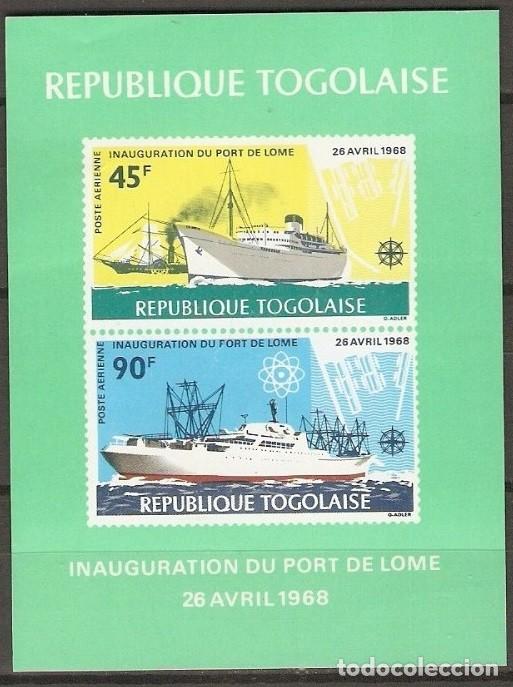 Sellos: TOGO 1968 SHEET MNH INAUGURACION DEL PUERTO DE LOME INAUGURATION BARCOS SHIPS BOATS NAVIOS NAVIRES