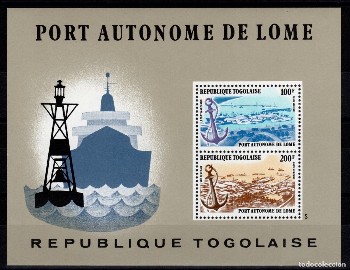 Sellos: TOGO 1978 SHEET MNH PUERTO AUTONOMO DE LOME AUTONOMOUS PORT BARCOS SHIPS BOATS NAVIOS NAVIRES