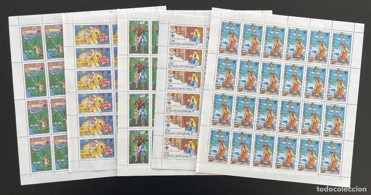 Timbres: Centroafricana 1979 YT 395-399 tabl&oacute;n A&ntilde;o Internacional de los Cuentos Infantiles
