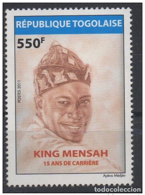 Selos: Togo 2011 - mayo. A4316 King Mensah 15 a&ntilde;os de carrera 550F MNH &iexcl;&iexcl;&iexcl;RARO!!!