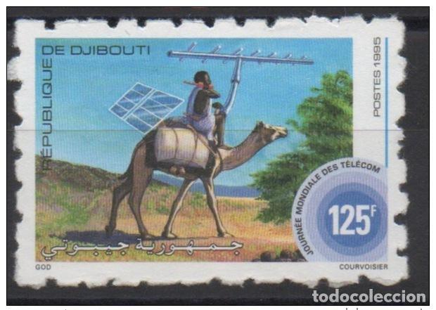 Selos: Djibouti 1995 Mi. 613 Imperf se utilizar&aacute; nueve veces en el D&iacute;a Mundial de las Telecomunicaciones