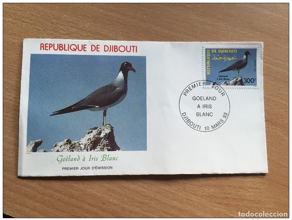 Sellos: Yibuti Schibuti 1993 FDC White Gull M&ouml;we Bird Vogel Oiseau Mi. 579