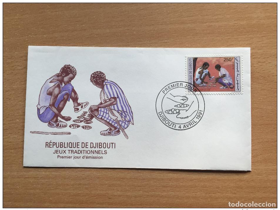 Sellos: Yibuti 1991 FDC Juegos tradicionales Mi. 554