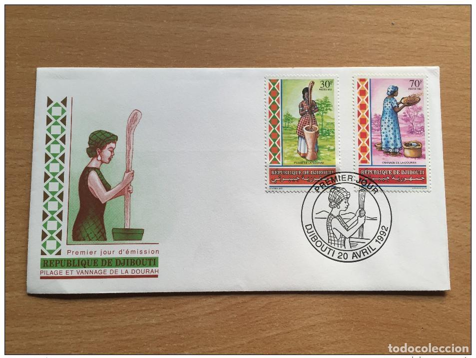 Sellos: Djibouti Schibuti 1992 FDC Saqueo y aventamiento del Dourah Mi. 569 570