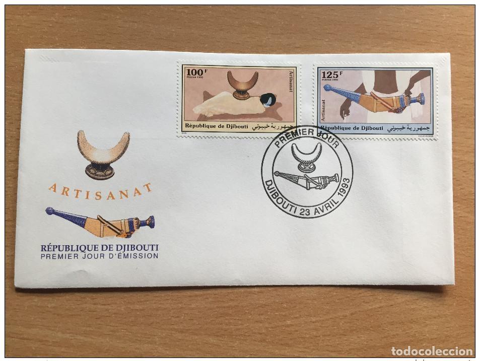 Sellos: Yibuti Schibuti 1993 FDC Artisanat Kunshandwerk Handwork Artwork Art Mi. 580 581