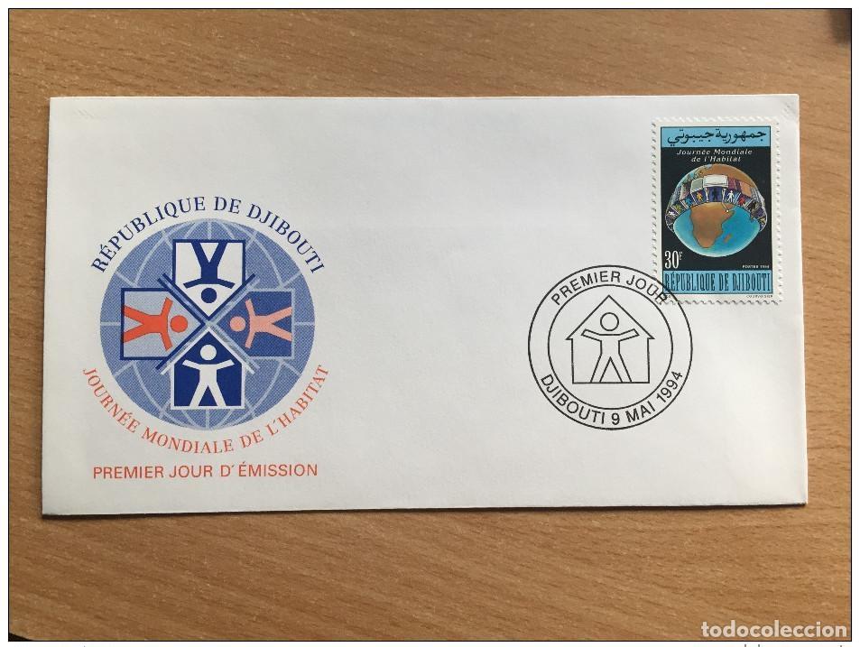 Sellos: Djibouti Schibuti 1994 FDC D&iacute;a Mundial del H&aacute;bitat Mi. 599