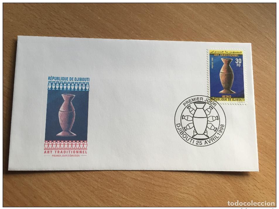 Sellos: Yibuti Schibuti 1998 FDC Arte tradicional Hedho Mi. 661